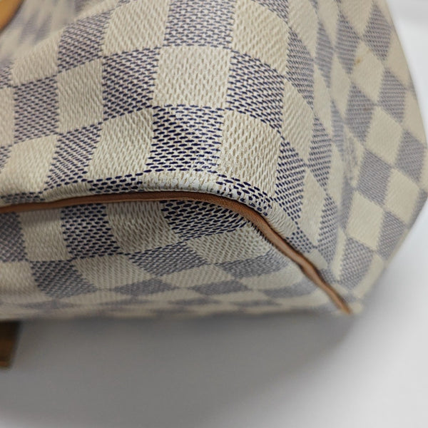 SPEEDY 25 Damier Azur Coated Canvas White