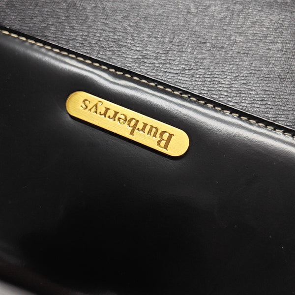 Calfskin Top Handle Bag Black