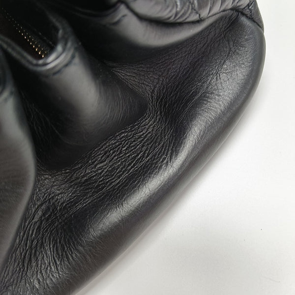 JUST MADEMOISELLE Medium Quilted Calfskin Black