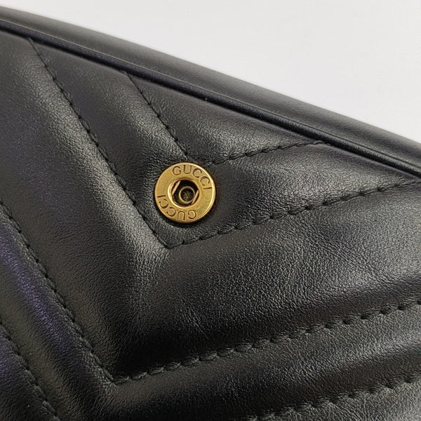 GG Marmont Mini Quilted Calfskin Black