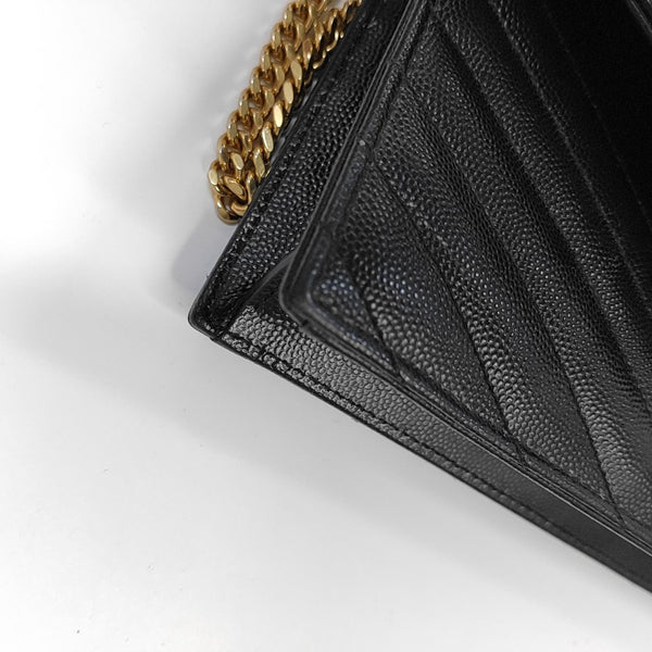 MONOGRAM WOC Chevron Calfskin Black