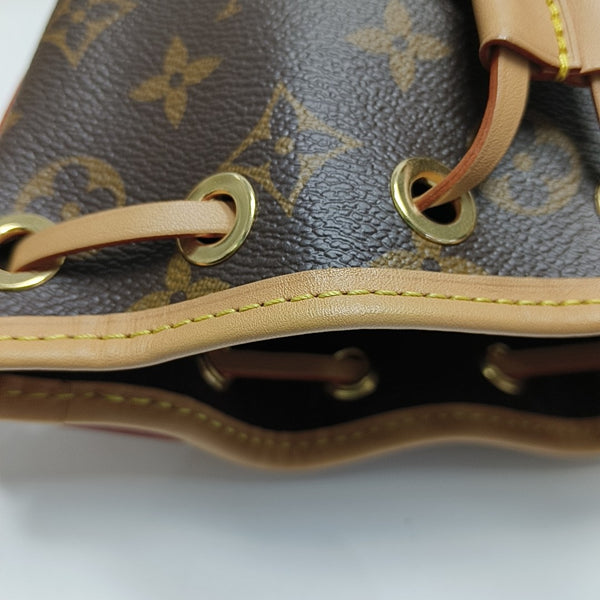 NOÉ Nano Monogram Coated Canvas Brown