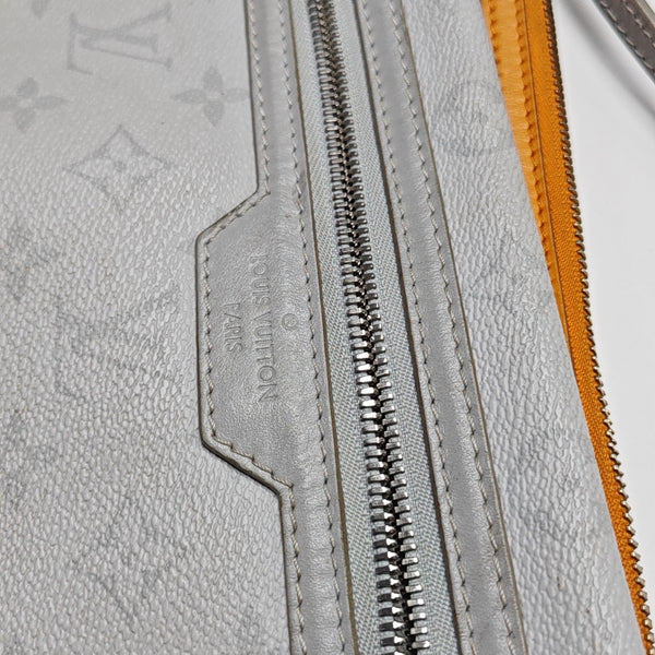 FLAT Monogram Coated Canvas Gray