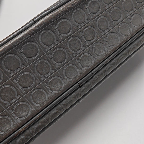 Calfskin Top Handle Bag Gray
