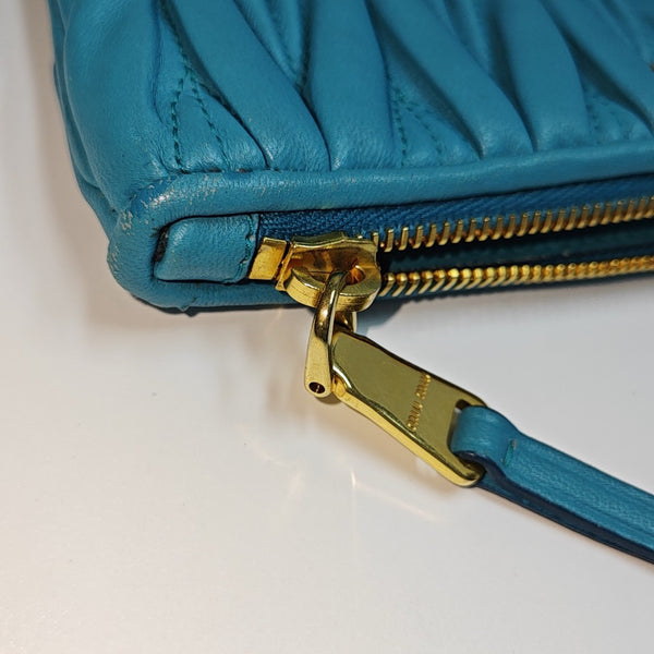 Matelassé Quilted Lambskin Blue