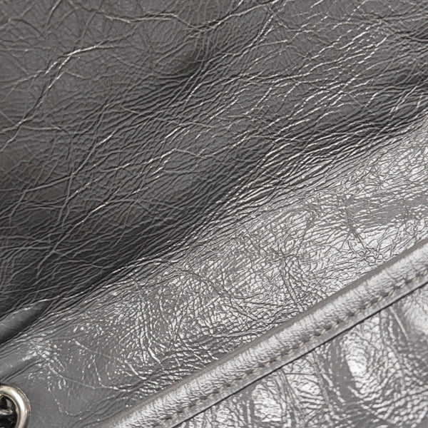 NIKI Small Chevron Calfskin Gray