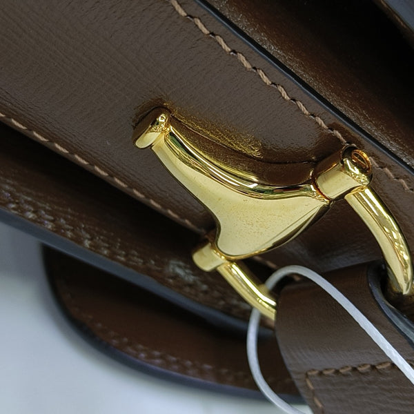 Horsebit 1955 Medium Monogram Coated Canvas Beige