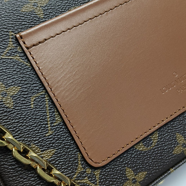 MARCEAU Monogram Coated Canvas Brown