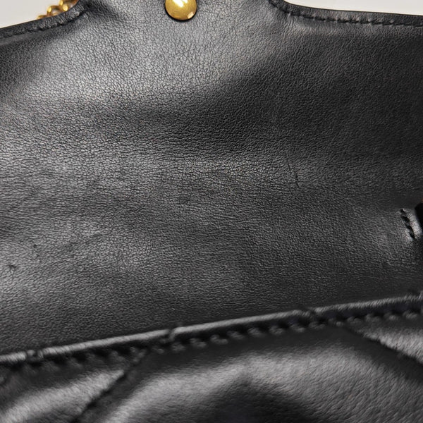 GG Marmont Mini Quilted Calfskin Black