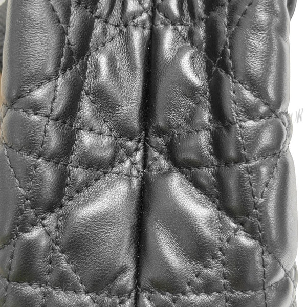 Jolie Top Handle Mini Cannage Lambskin Black