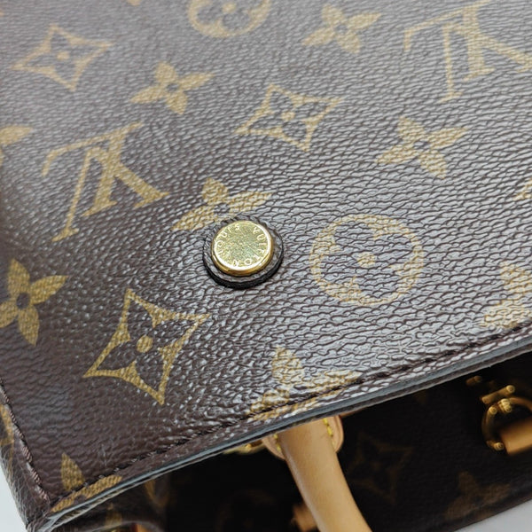 MONTAIGNE BB Monogram Coated Canvas Brown