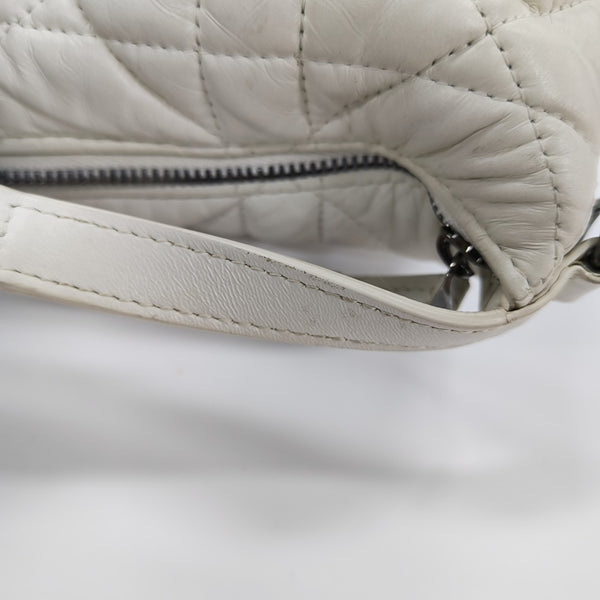 Diortravel Nomad Small Cannage Calfskin White