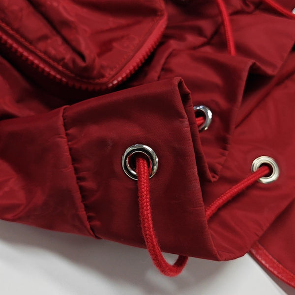 Monogram Nylon Backpack Red