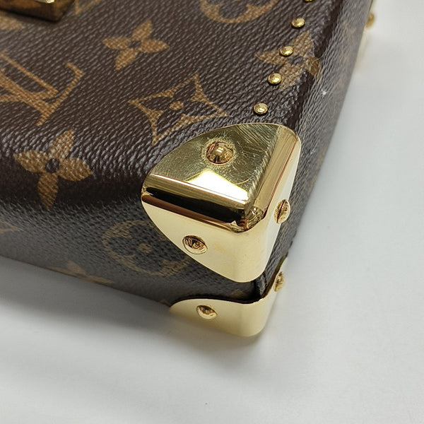 CAMERA BOX Monogram Coated Canvas Brown