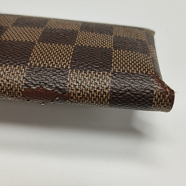 KIRGAMI Damier Ebene Coated Canvas Brown Wallet