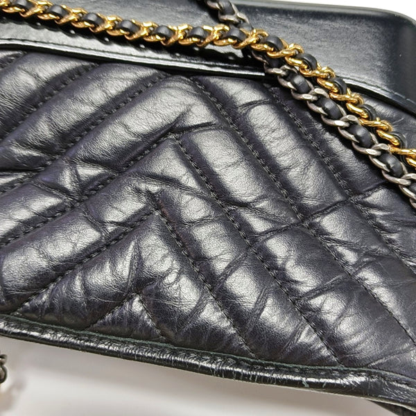 Authenticated pre-owned GABRIELLE Small Quilted Calfskin Black - Shoulder Bag at Looply