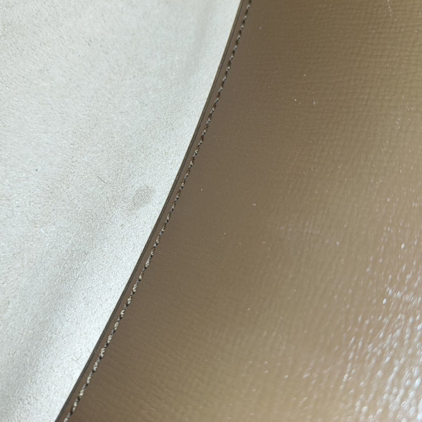 Monogram Coated Canvas Clutch Beige