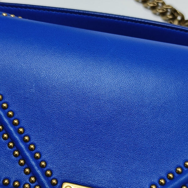 Diorama Small Cannage Calfskin Blue