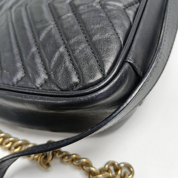 GG Marmont Medium Quilted Calfskin Black