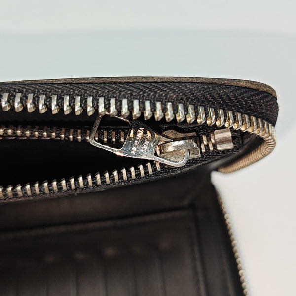 ZIPPY Damier Graphite Coated Canvas Gray Wallet
