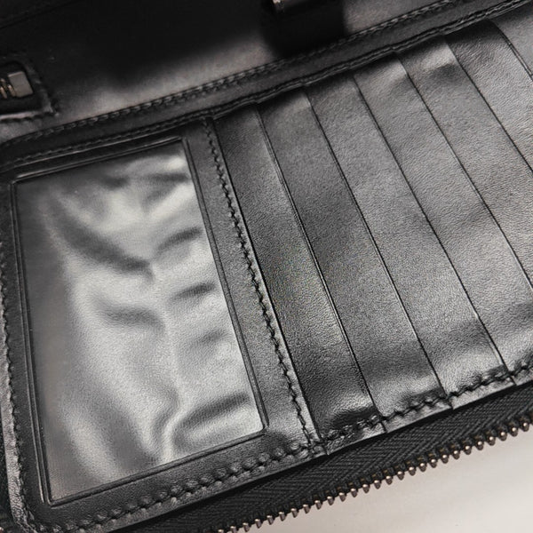 Monogram Coated Canvas Clutch Black