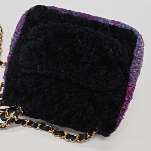 CLASSIC FLAP Mini Quilted Wool Black