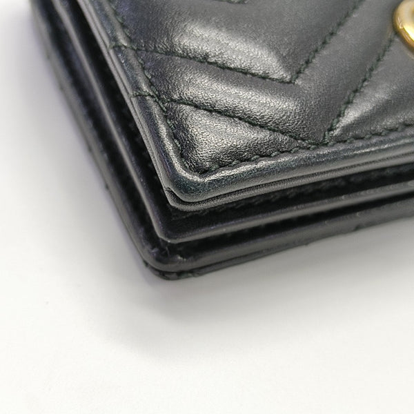 GG Marmont Mini Quilted Calfskin Black Wallet