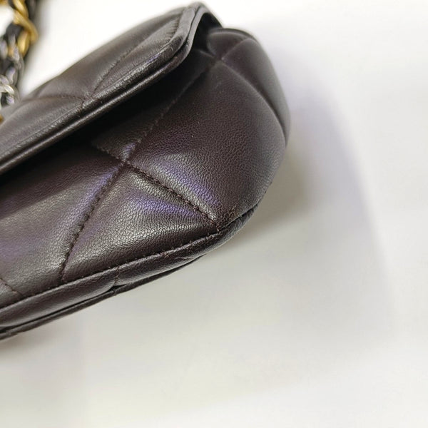 CHANEL 19 Quilted Lambskin Brown