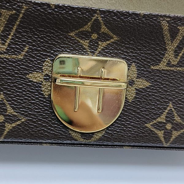 Monogram Coated Canvas Top Handle Bag Brown