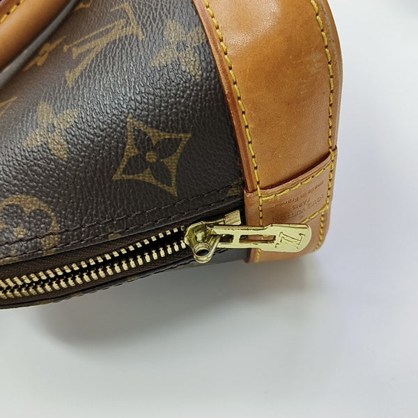ALMA BB Monogram Coated Canvas Brown