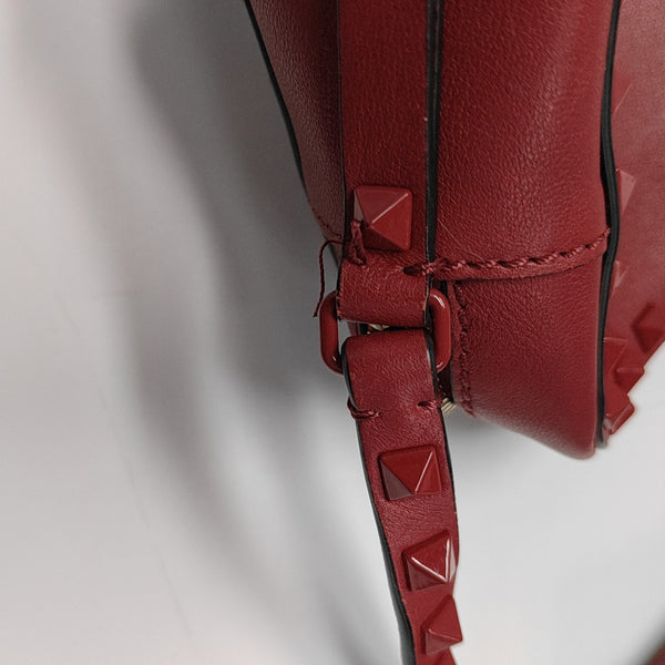 Leather Shoulder Bag Red