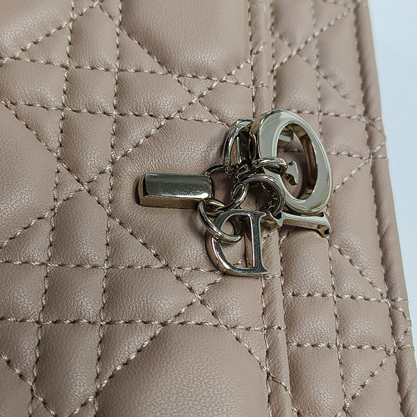 Lady Dior Mini Cannage Piel de Cordero Rosa