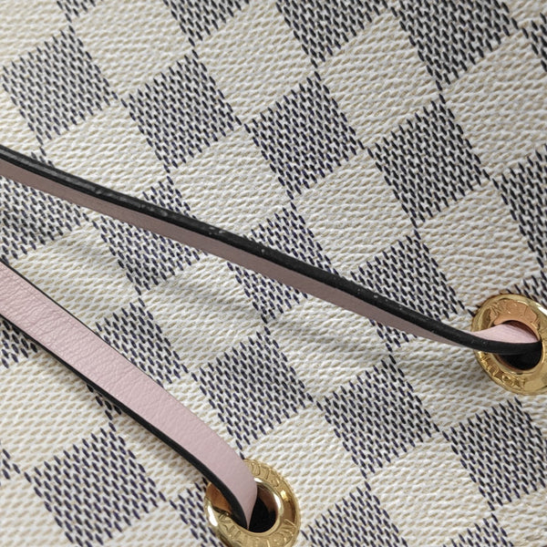 NÉONOÉ MM Damier Azur Coated Canvas White