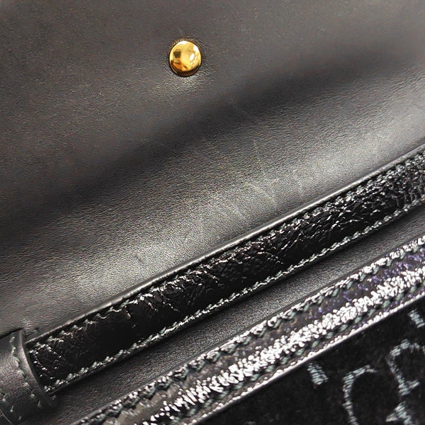 Sylvie Mini Monogram Velvet Black