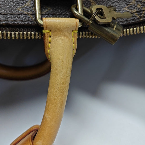 KEEPALL 45 Monogram Coated Canvas Brown
