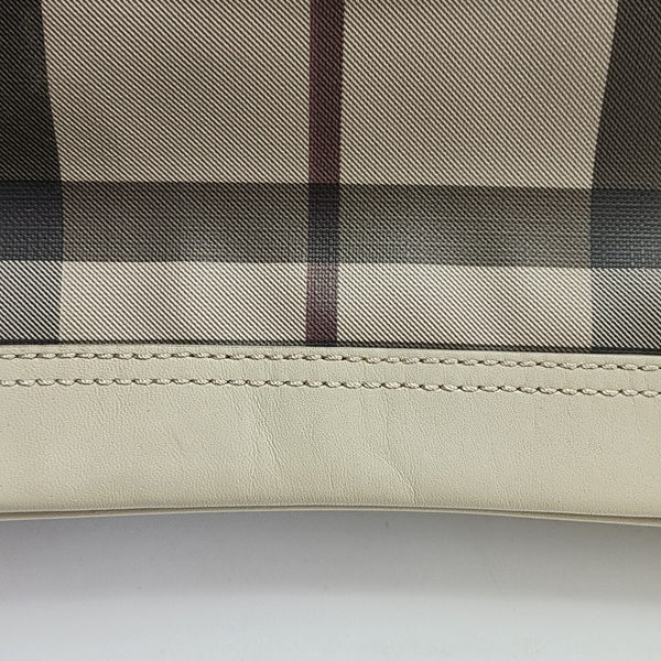 Coated Canvas Top Handle Bag Gray
