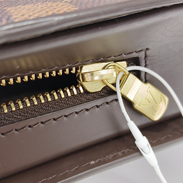 SAINT LOUIS Damier Ebene Coated Canvas Brown