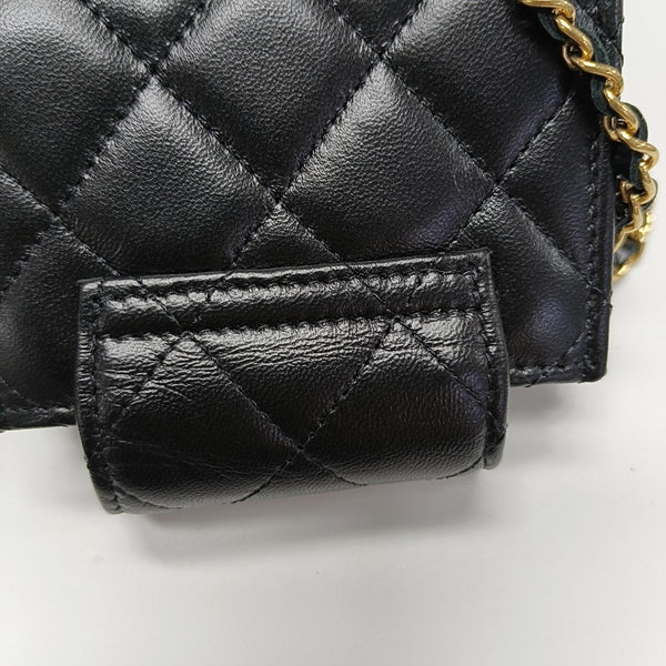 WOC Quilted Lambskin Black