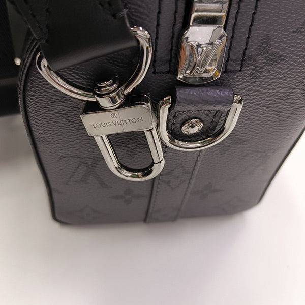 KEEPALL Monogram Coated Canvas Black