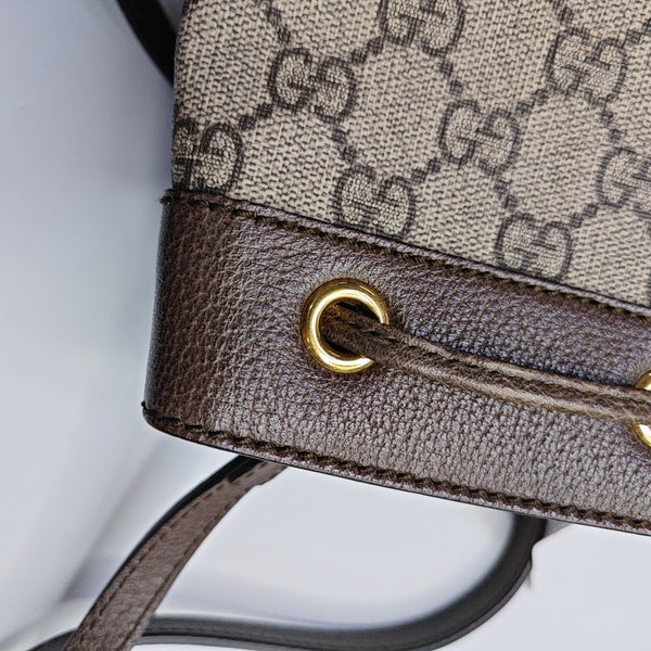 Ophidia Mini Monogram Coated Canvas Beige