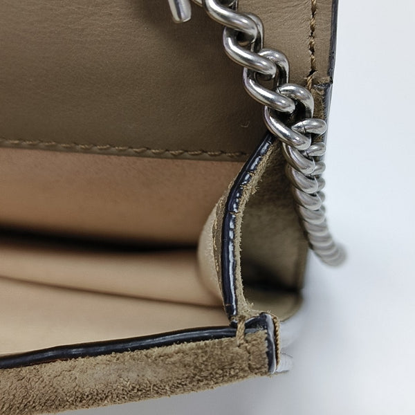 Dionysus Super Mini Monogram Coated Canvas Beige