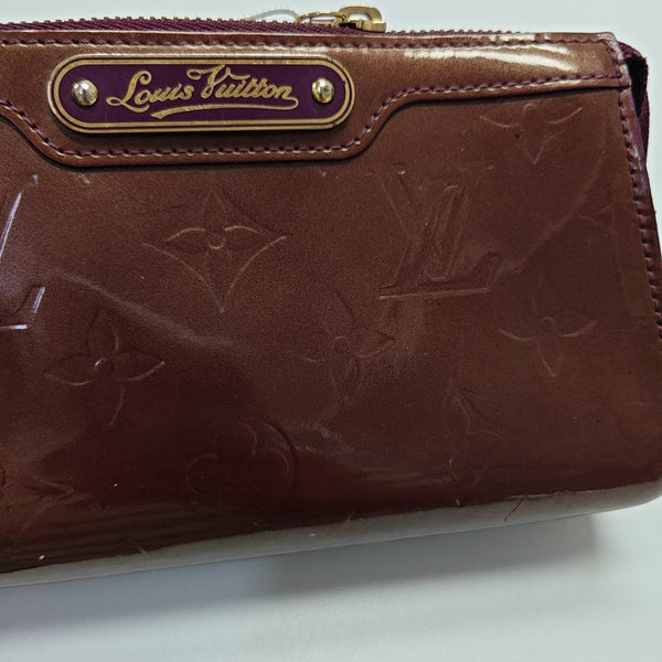 Monogram Patent Leather Clutch Red