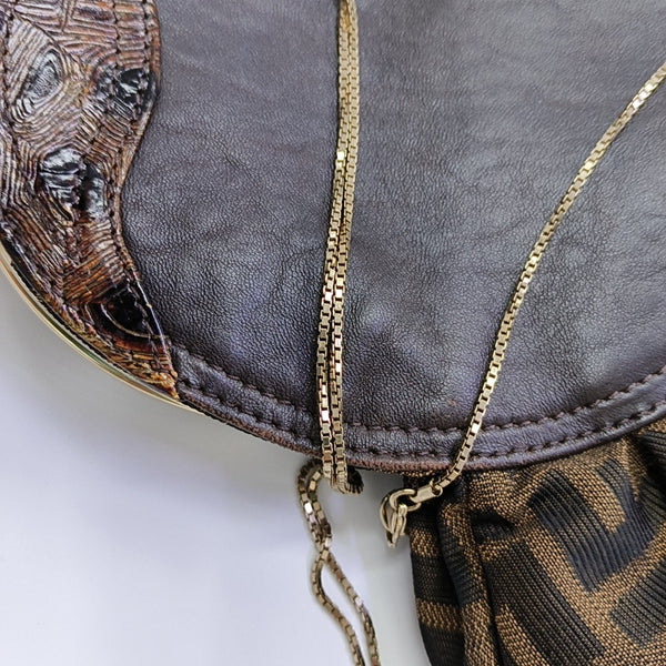 Calfskin Shoulder Bag Brown