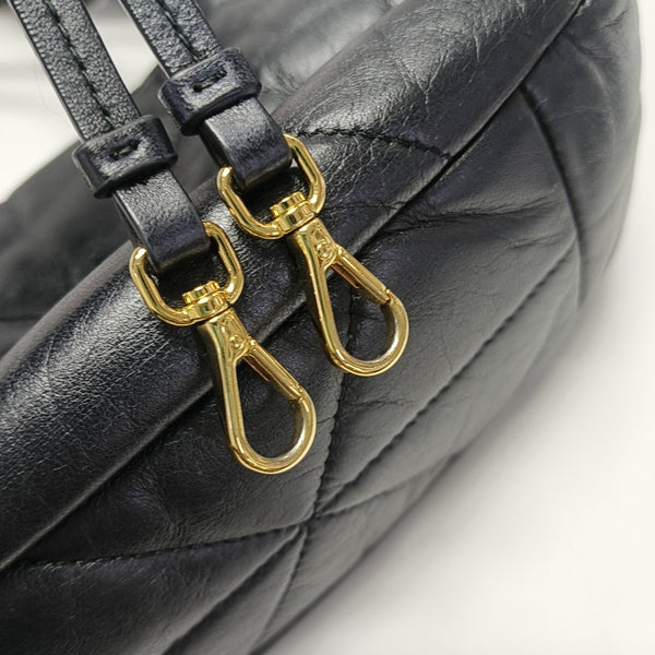 Quilted Lambskin Shoulder Bag Mini Black
