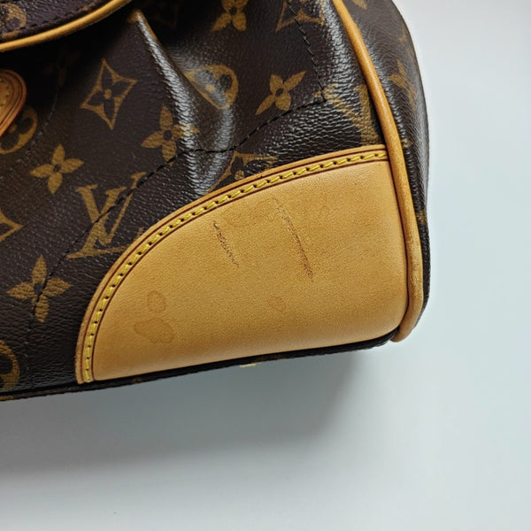 BEVERLY MM Monogram Coated Canvas Brown