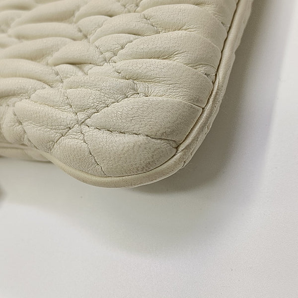 Matelassé Quilted Lambskin White