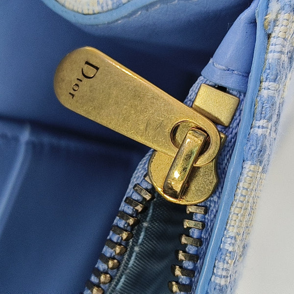 Saddle Mini Oblique Canvas Blue