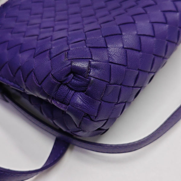 Calfskin Top Handle Bag Purple