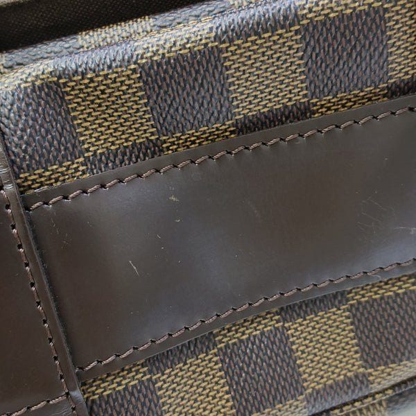 BASTILLE Damier Ebene Coated Canvas Brown