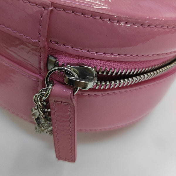 ROUND Quilted Patent Leather Pink